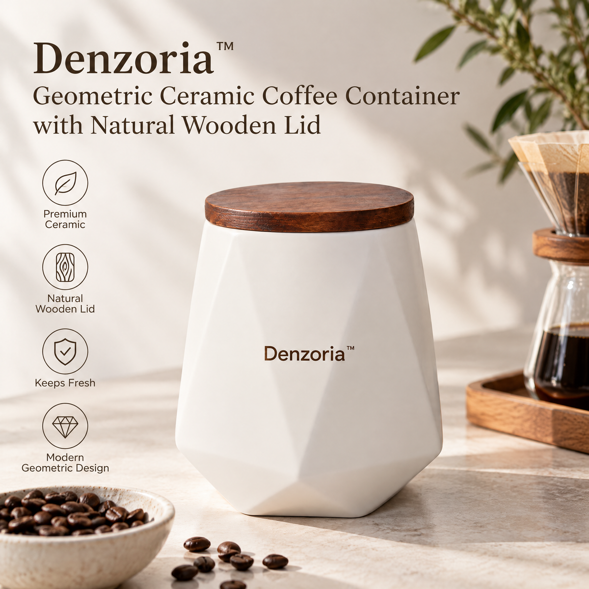Denzoria™ Sculptural Art Decor Object – Modern Abstract Home Accent