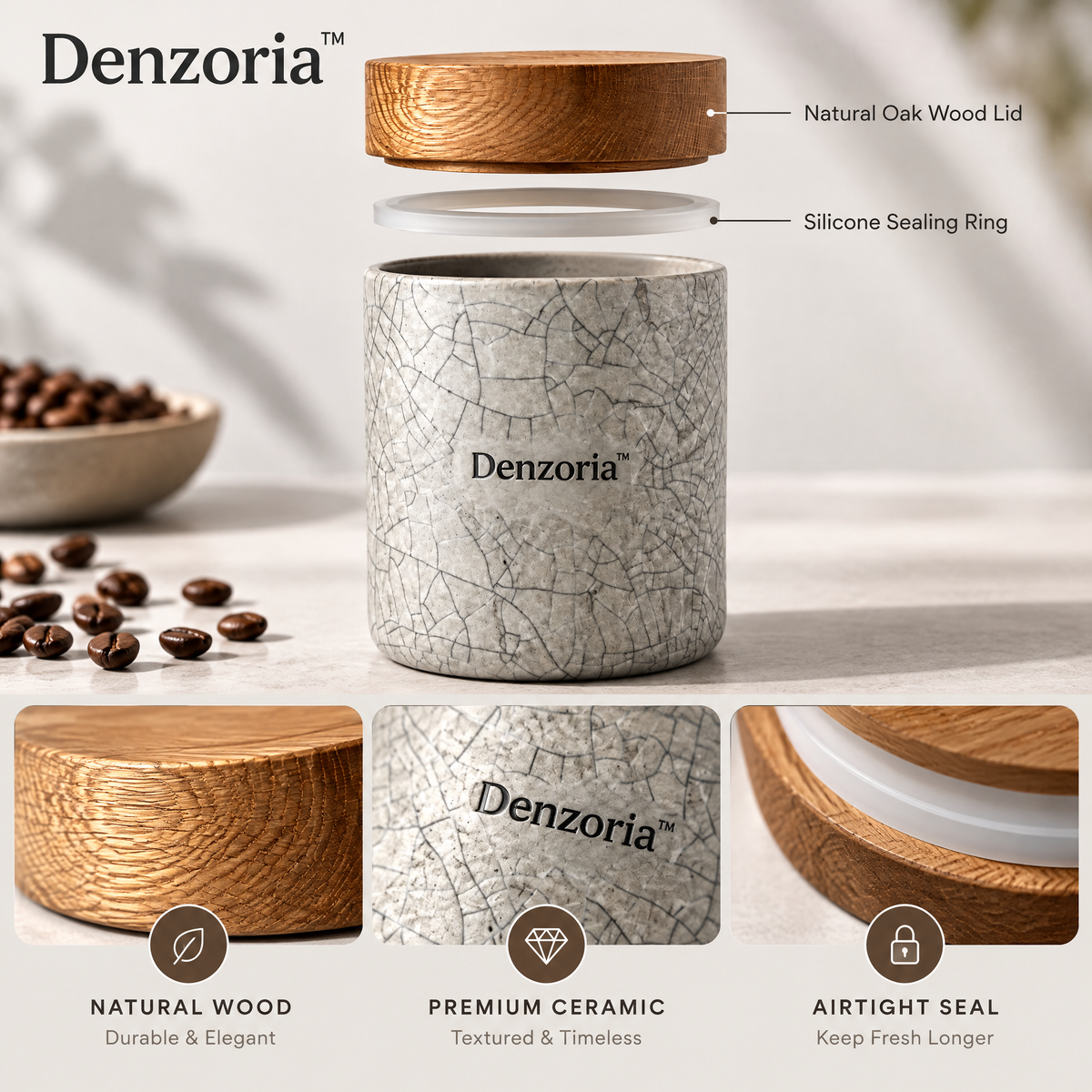 Denzoria™ Organic Sculptural Decor Object – Modern Artistic Home Accent